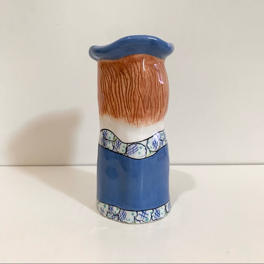 Vintage glazed ceramic woman vase - Picture 8 of 14